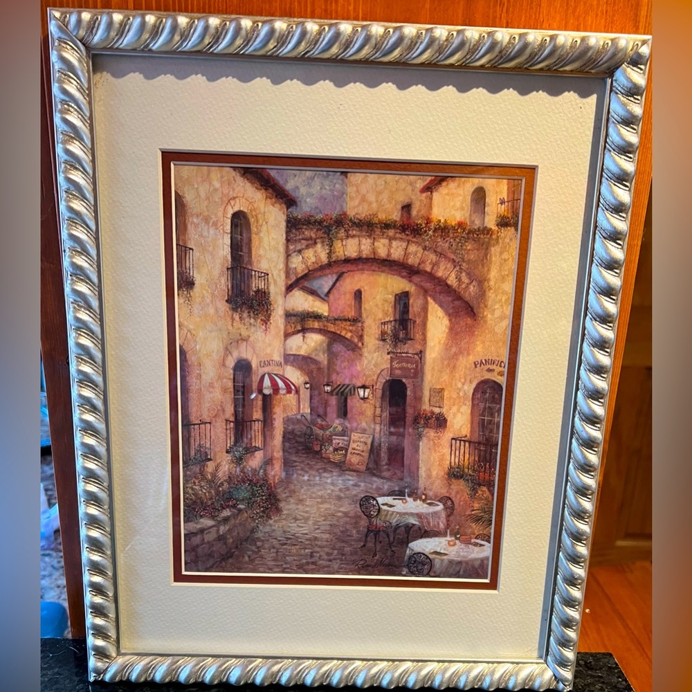 Ruane Manning 15 x 12” silver and gold frame,  8 x 10 photo with matting